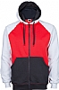 Sudadera Chaqueta Tricolor California Joylu - Color Rojo